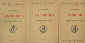 Livros antigos: Los sueños. 3 tomos. F. de Quevedo. Espasa-Calpe, 1ª edición, 1922